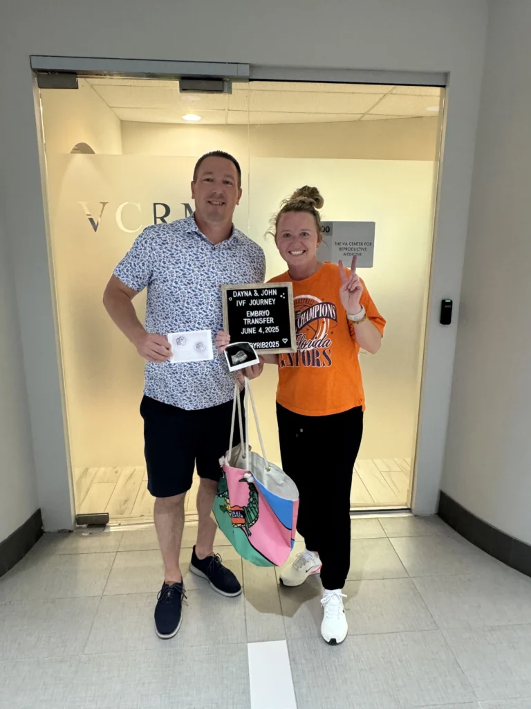 Dayna & John IVF Journey Transfer Day at VCRM