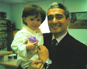 Dr. Fady Sharara with Patient Baby