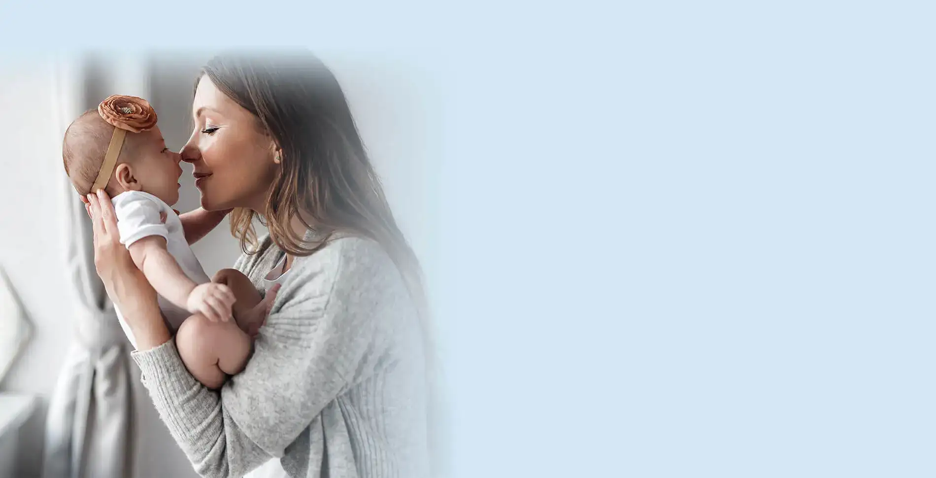 Pregnant woman sitting at home
